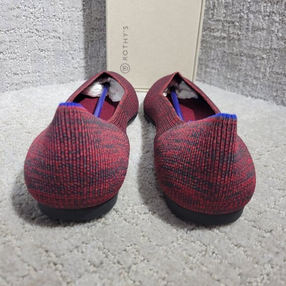 Rothys The Point Crimson Heather Retired Pointy Toe Slip on Shoes Multiple Sizes - Picture 4 of 15